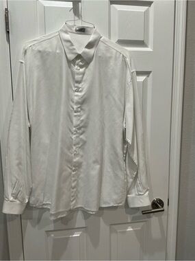 vintage Gianni Versace men’s white long sleeve shirt approximately XXL 56 inches